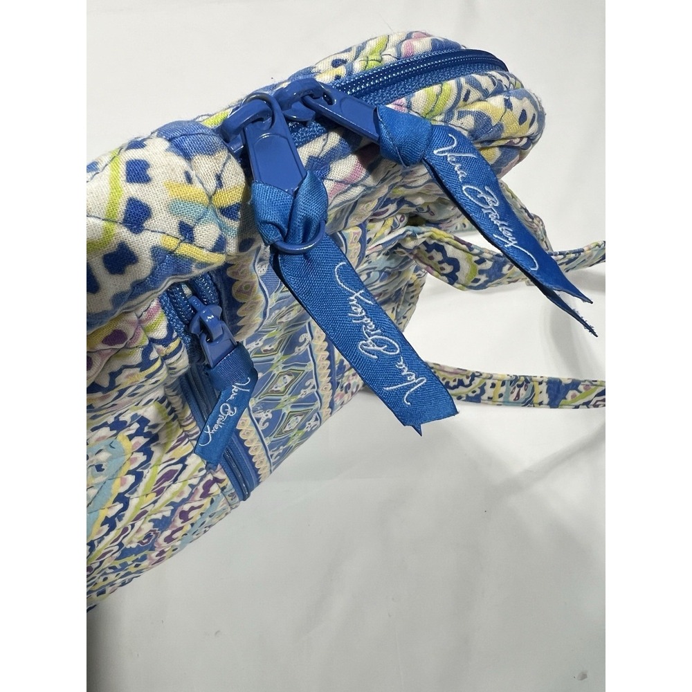 Capri Blue Paisley Vera Bradley Retired  Tall Computer Bag Travel Zip Top Spring - Picture 6 of 13